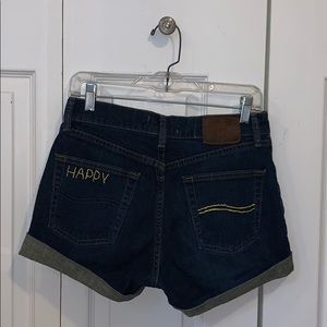 Embroidered Jean Shorts